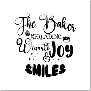 The Baker Spreading Smiles Dark Font Posters and Art